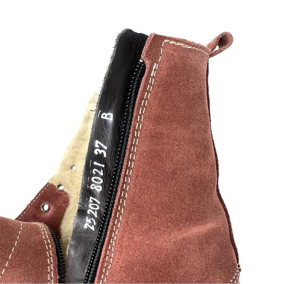 Overland Bree Wool-Lined Suede Ankle Boots Women's Euro Size 37 = US 6.5-7 EUC - Picture 11 of 16